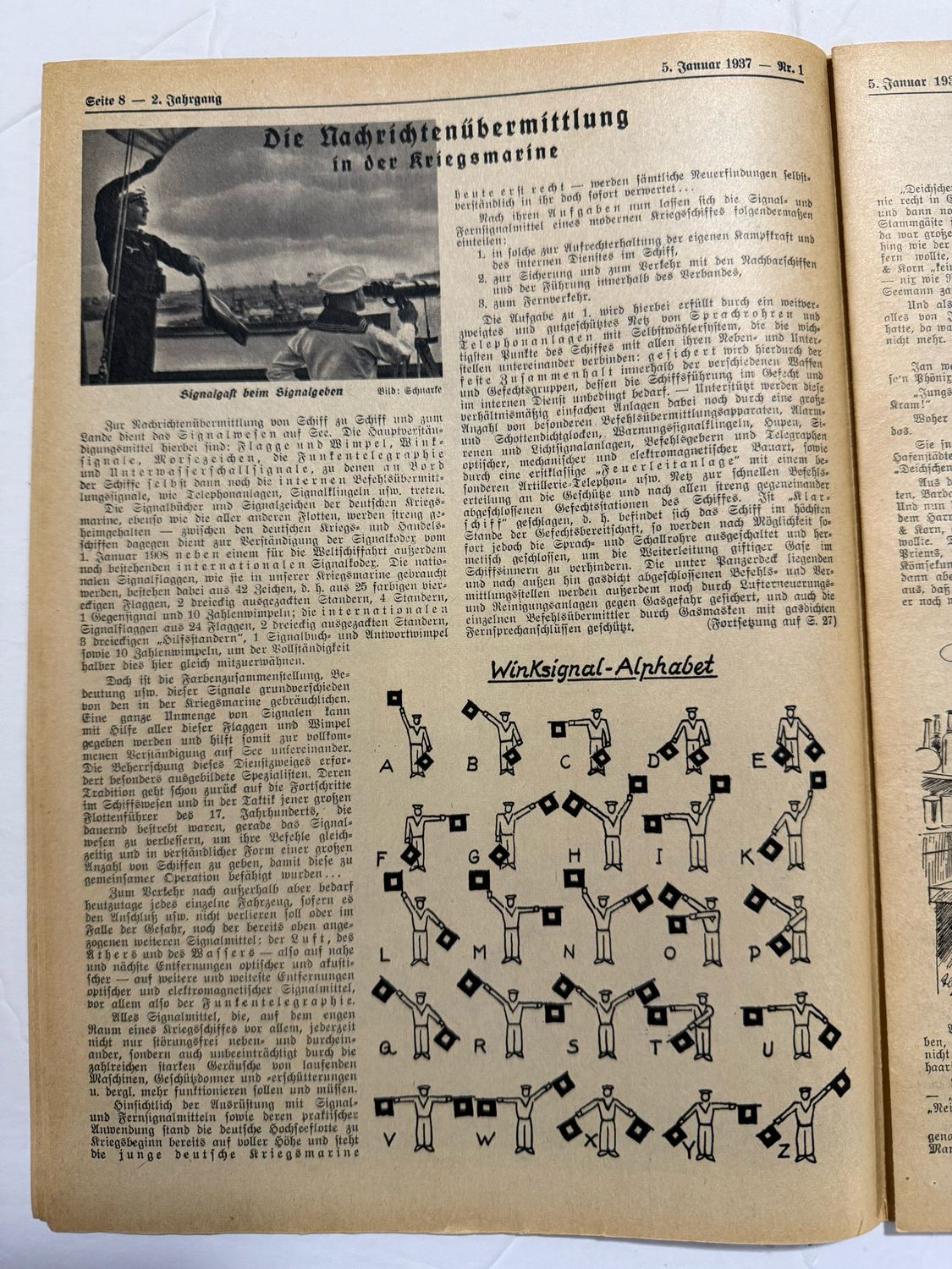 German Third Reich Veteran&#39;s Magazine Soldatenbund 1937 - Great Images - Generals, Der Fuhrer, Nachrichtentruppe, Dogs, Naval Flags, Morse Code &amp; MORE!