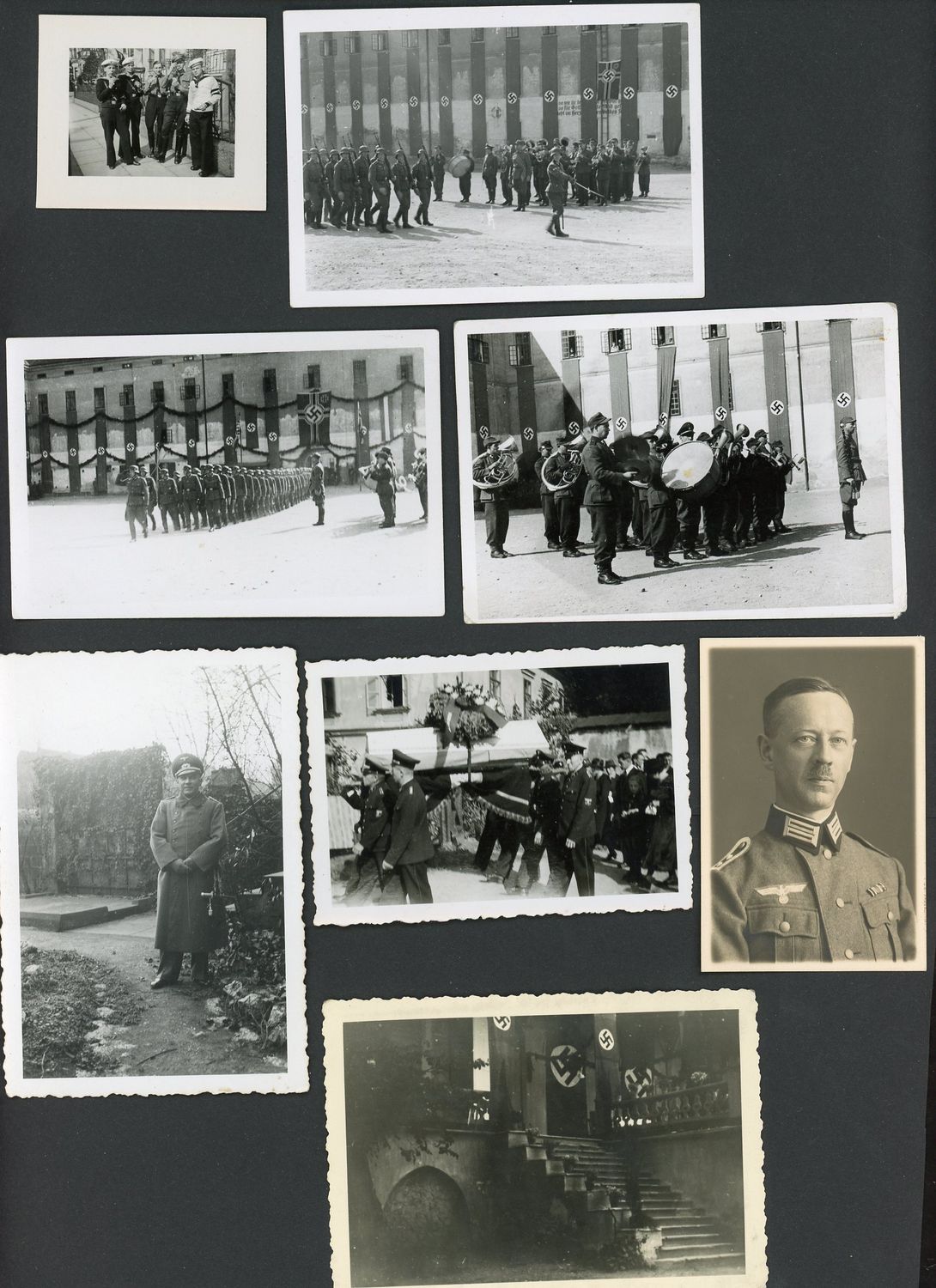 Lot of 25 German WW2 Photos -  Large Caliber Coastal Artillery, Swaz Flags, Portraits, Award Ceremony, Marine HJ, Officers &amp; More!