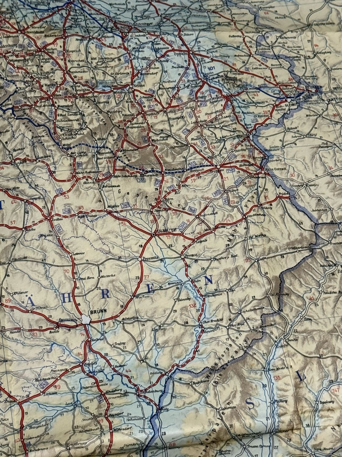 DDAC German Automobile Club Large Map of Germany From 1939