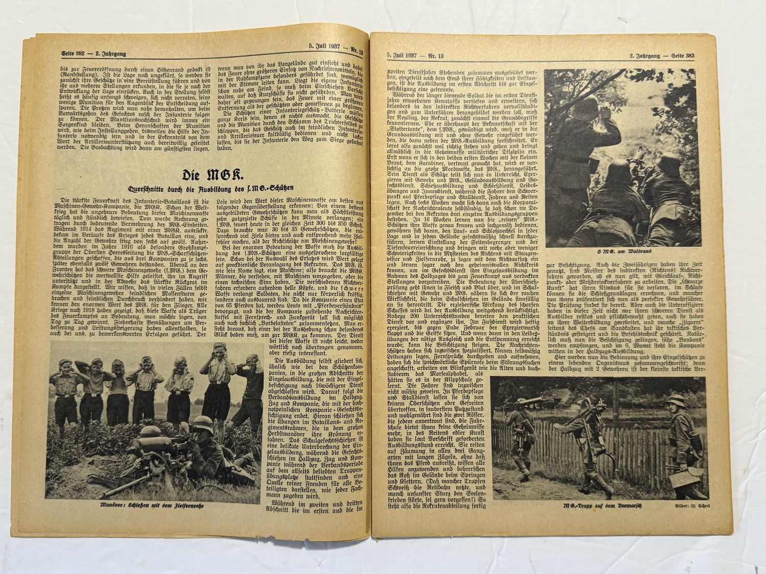 German Third Reich Veteran&#39;s Magazine Soldatenbund 1937 - Great Images - Generals, US Marines in Kiel, Wehrmacht Weapons, WW1 Stories &amp; MORE!