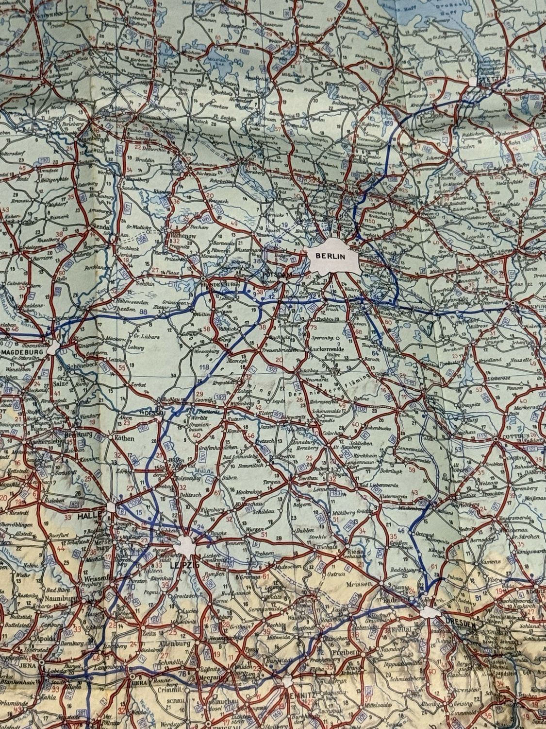 DDAC German Automobile Club Large Map of Germany From 1939