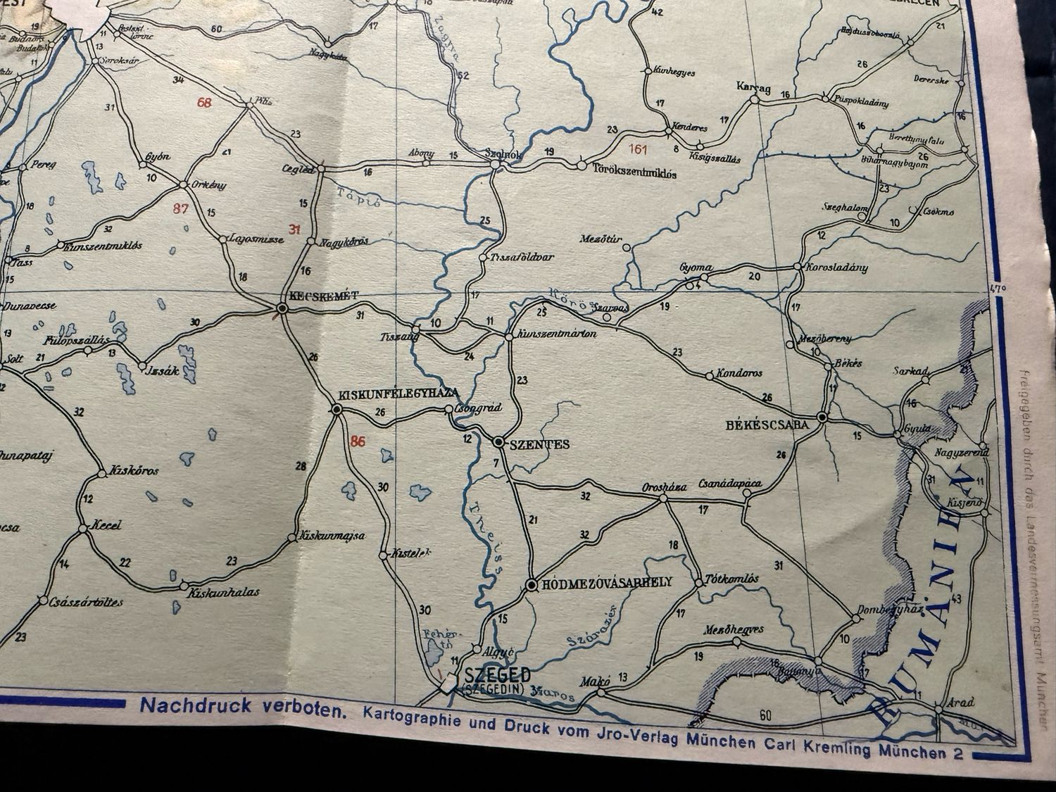 DDAC German Automobile Club Large Map of Germany From 1939