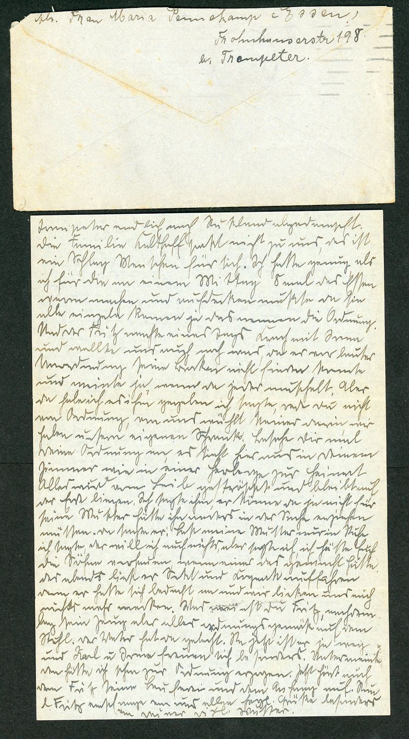 German WW2 Feldpost Letter To Soldier In Kranken-Kraftwagen-Zug 626 - Ambulance Unit - Letter Describes Ruhr Allied Bombing In 1943