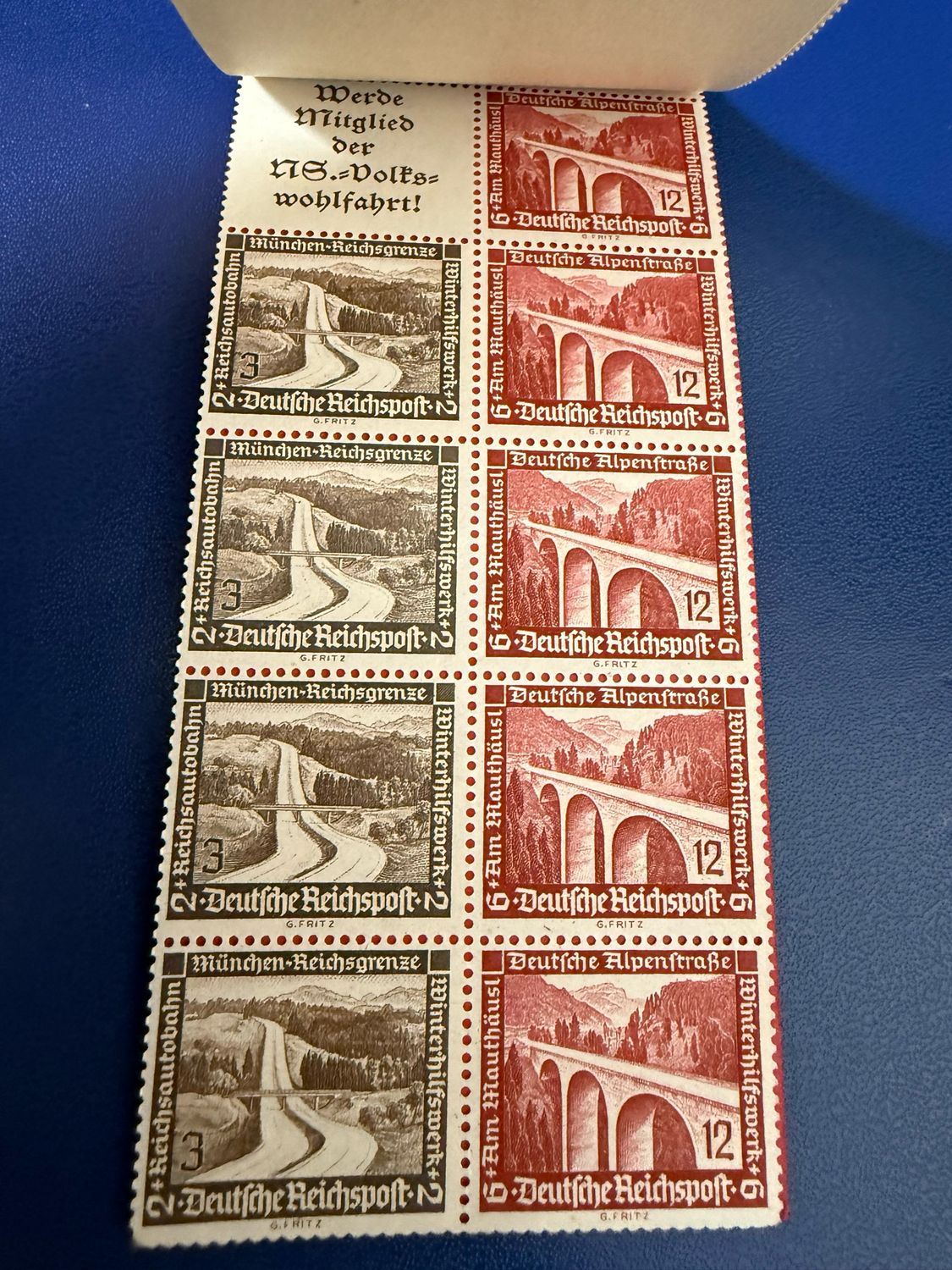 Rare German WHW + Deutsche Reichspost Complete Book Of Stamps From 1937 - Swaz Cover - WHW Marked Postage Stamps