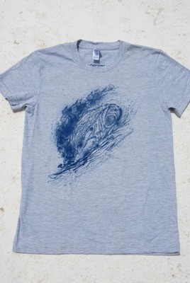 3:16 Wave Classic Girls Tee Ash and Navy