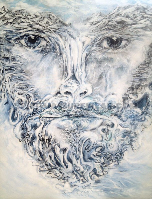 God Almighty Painting Canvas Reproduction 60"x48"