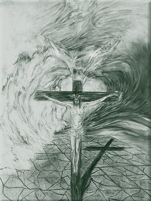 Jesus In Wave Painting Duotone Numbered Print