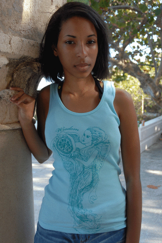 Women's Light blue Wisdom Woman tank