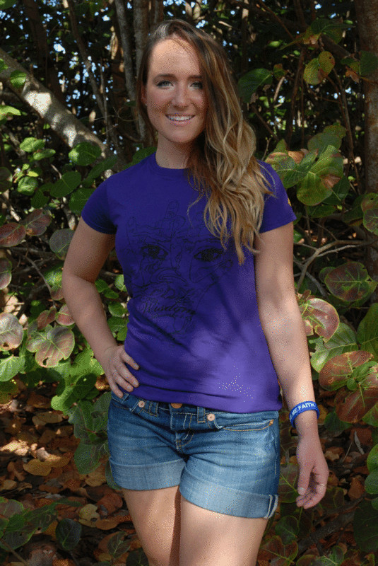 Wisdom Hand Line Art, Women's Purple God T Shirt