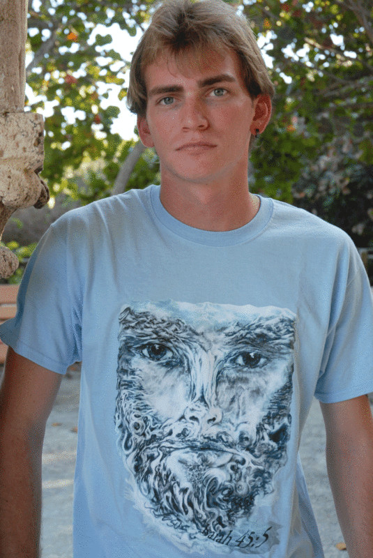 Men's Light Blue God Almighty T shirt