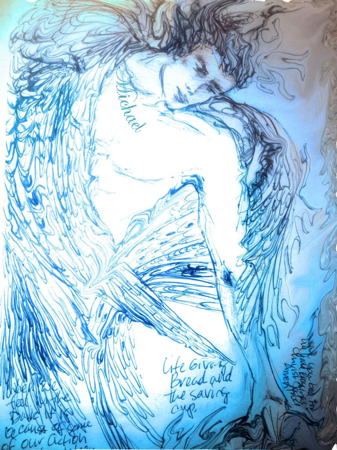 Original Rough sketch for Archangel Michael