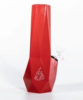 BRNT - Hexagon Bong Red [9&quot;]