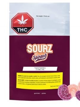 SPINACH SOURZ - Fully Blasted Peach Orange 1:1 THC|CBD [1x10mg Hybrid]