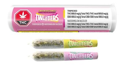 RIZZLERS -  Twisters - Tropicoco &amp; Watermelon Razzle [2 x 0.5g Sativa]