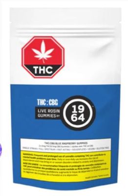 1964 -  Blue Raspberry THC:CBG Live Rosin Blue Dream Soft Chews [10mg Sativa]