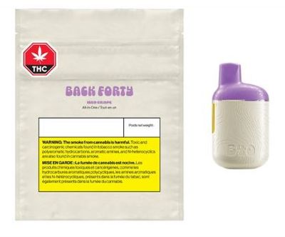 BACK FORTY - Iced Grape Disposable Pen [0.95g Sativa]