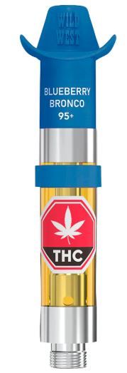 WILD WEST - Blueberry Bronco Liquid Diamonds Vape Cartridge [0.95g Indica]