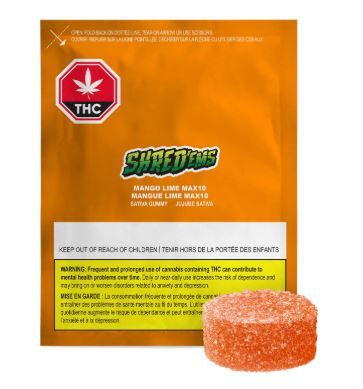 SHRED&#39;EMS - Mango Lime MAX10 Soft Chews [1x4.5g Sativa]