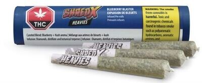 SHRED X -  Blueberry Blaster Heavies [3 x 0.5g Hybrid]