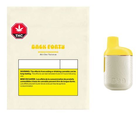 BACK FORTY - Sticky Pineapple Disposable Pen [0.95g Hybrid]