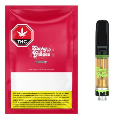 STICKY GREENS - Red Razzleberry Liquid Diamonds Vape [1g Sativa]