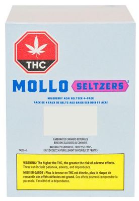 MOLLO - Multipack of 4 Wildberry Acai Seltzer [355mL Blend]