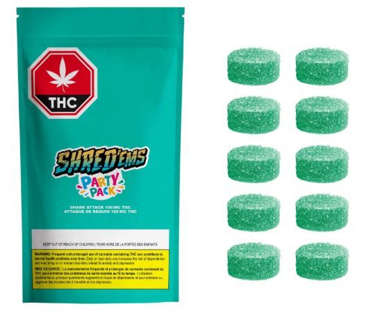 SHRED'EMS - Shark Attack MAX10 Soft Chews [10 x 10mg Sativa]