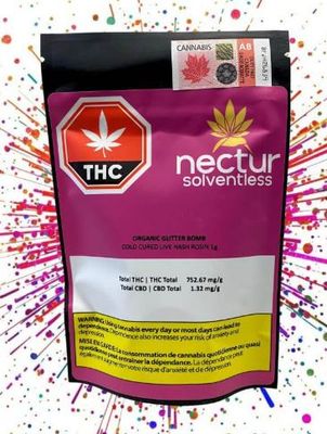 NECTUR SOLVENTLESS - Organic Dulce De Uva Live Hash Rosin [1g Indica]