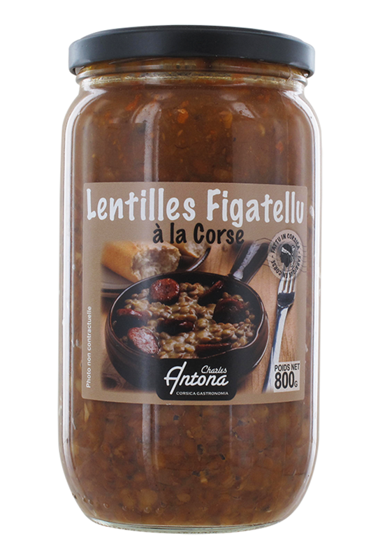 Lentilles au figatelli 800g