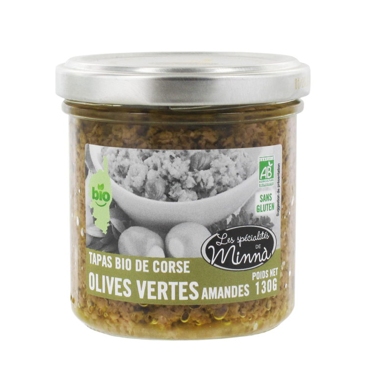 Olives vertes et Amandes 130g