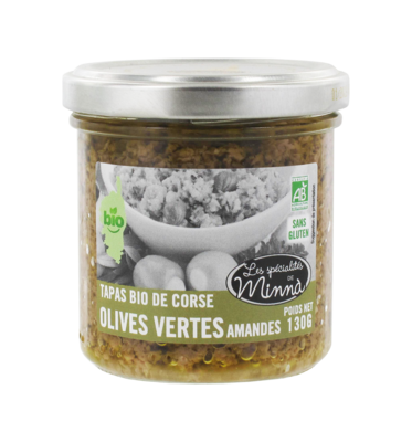 Olives vertes et Amandes 130g