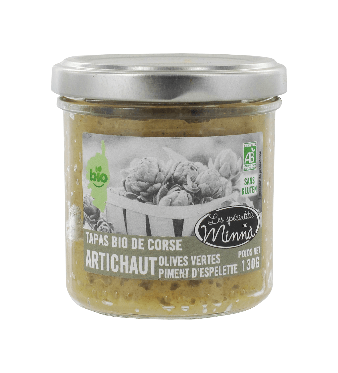 Artichaut, Olives vertes et piment d'Espelette 130g