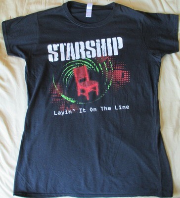 Starship - Layin' It On The Line World Tour T-Shirt (Black) (Women's)