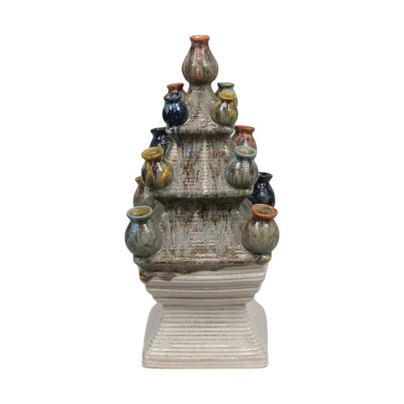 Vase ceramic 25x25x54cm Multi colors