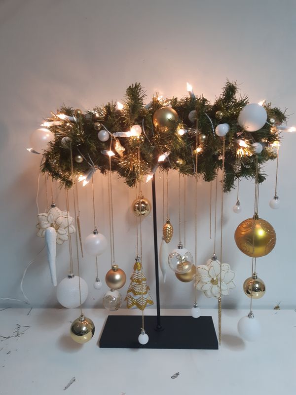 Kerst frame diy wit goud