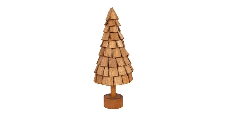 Deco Tree Flatrock Wood D20 H50cm Light Brown
