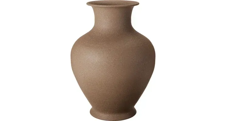 Vaas ''crock'' metaal bruin d23 h31cm