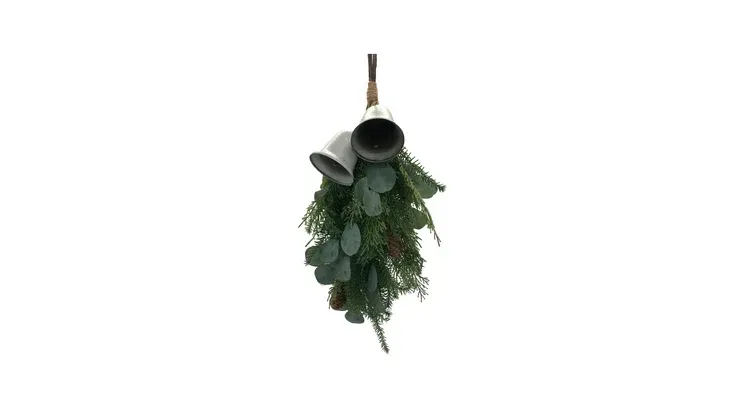 Hanger bells 60x32x8cm green/silver