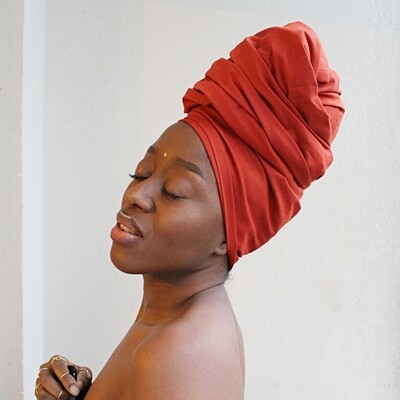 Turban BANGANTE rouge brique Headwrap Turban BANGANTE rouge brique Headwrap
