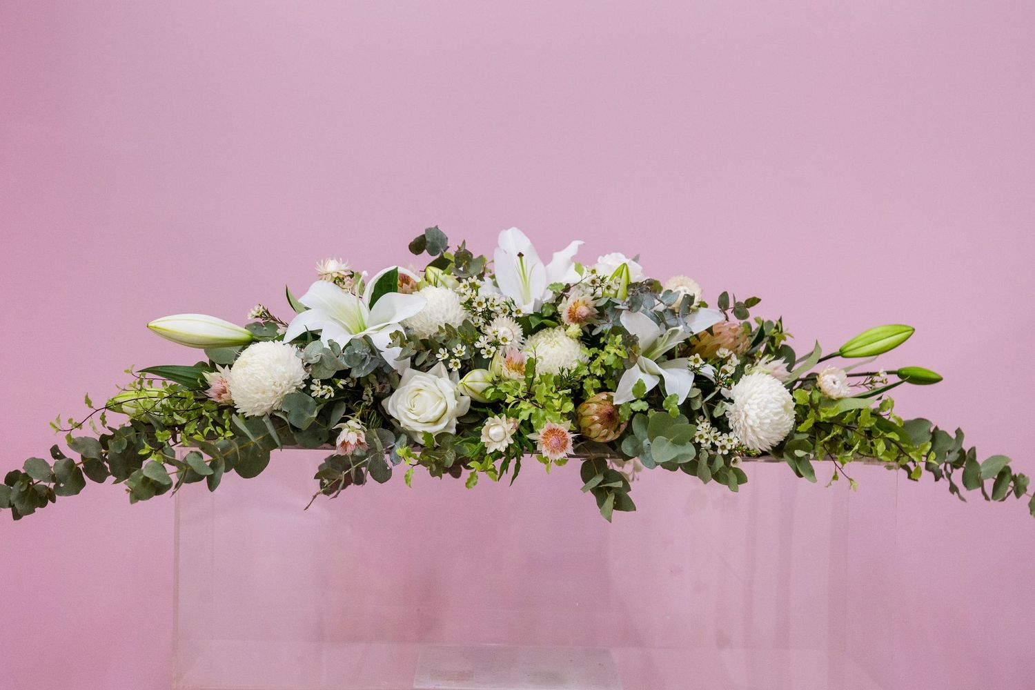 Casket Flowers - White + Cream Tones