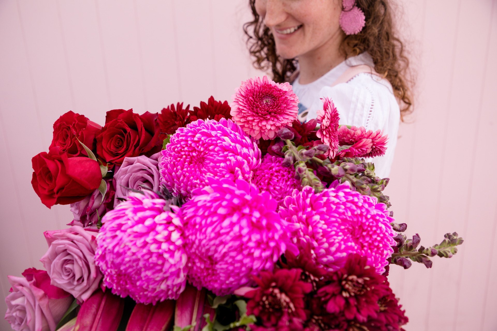 Red and Hot Pink  Florist Choice