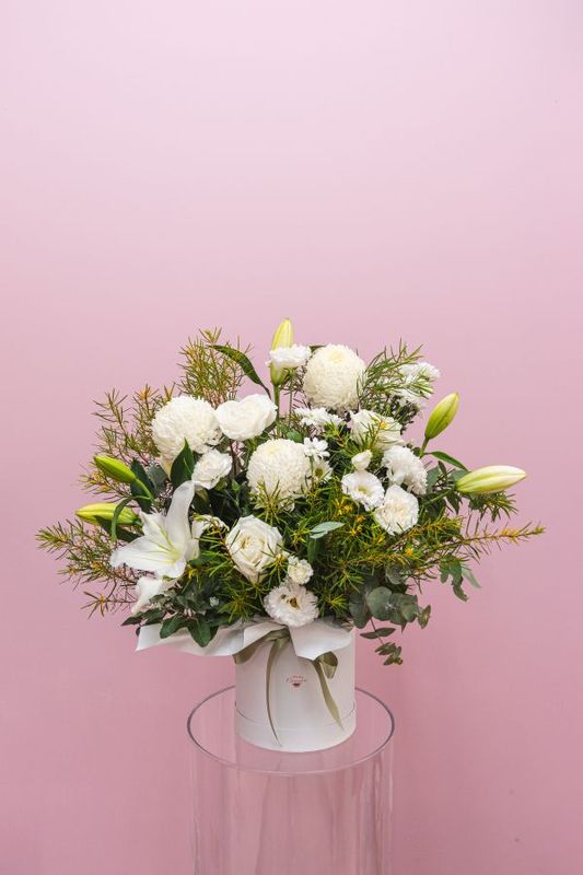 White & Classic Boxed Arrangement