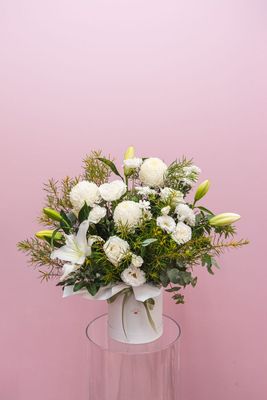 White & Classic Boxed Arrangement