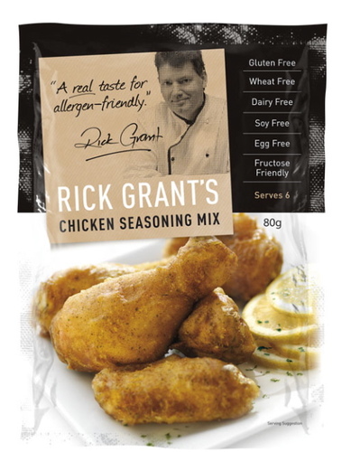 Rick Grant's Chicken Seasoning
is quite simply delicious! This is a great family favourite and is Gluten Free, Fructose Friendly (Onion and Garlic free).