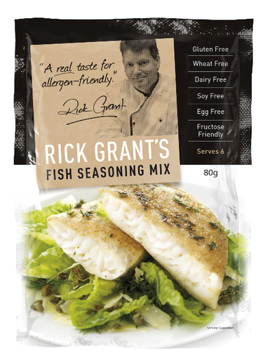 Rick Grant's Fish Seasoning Mix
Rick Grant's Fish Seasoning is a delicate blend that includes Australian Lemon Myrtle and adds that delicious flavour.