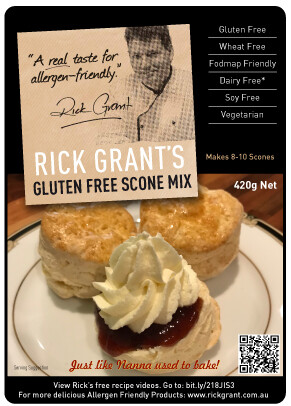 Rick Grant’s Scone Mix - At Last! This fantastic, easy to use Mix makes 10 medium Scones - just like Nanna used to bake!