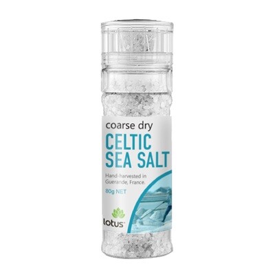 Celtic Sea Salt with Grinder. Experience the superb flavour of this rare and delicate quality seasoning which is hand-harvested on the shores of Guerande, France.