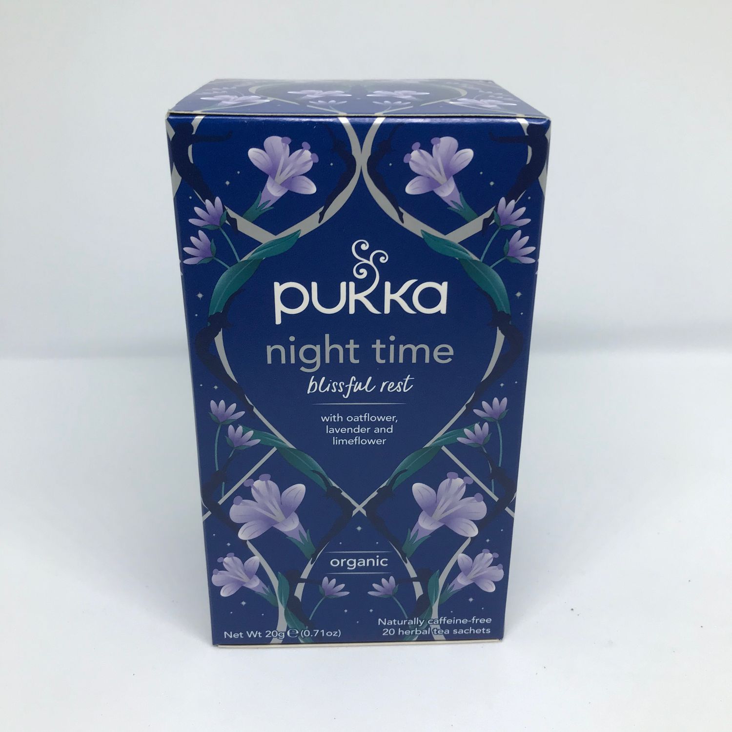 PUKKA NIGHT TIME TEA - 20 Herbal Tea Sachets. Naturally Caffeine Free.