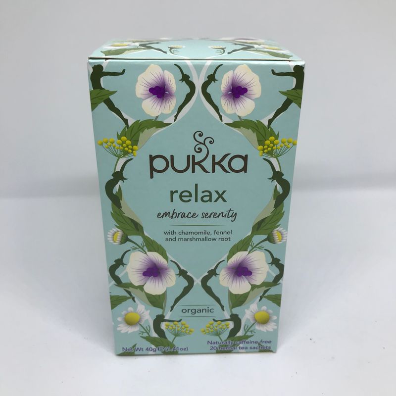 PUKKA RELAX TEA - 20 Herbal Tea Sachets. Naturally Caffeine Free.