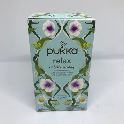 PUKKA RELAX TEA - 20 Herbal Tea Sachets. Naturally Caffeine Free.